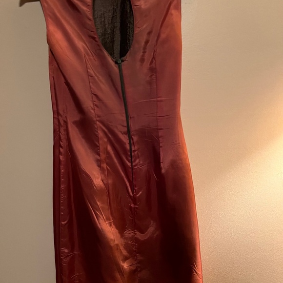 ABS by Allen Schwartz Sheath Dress W/ Cutout Back & Embellished Hem - Size 4 - Picture 9 of 13